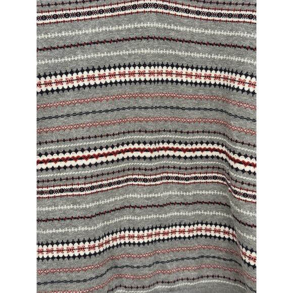 Tommy Hilfiger Ivy Cotton Patterned-Stripe Sweater Sz 2x Gray Preppy Academia - Picture 2 of 7
